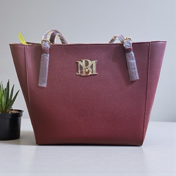 Badgley Mischka Deep Red Tote Bag - Picture 1 of 4